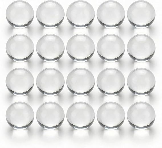 20 Pack 10mm Clear Glass Marbles for Games,Crafts and Decoration