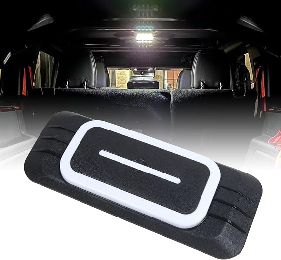 Rear Ceiling Lights Compatible with Ford Bronco 2021 2022 2023 2024, Reading Lights for Bronco Accessories 4-Door, Trunk Cargo Area LED Roof Lamp Touch Switch Car (NOT fit 2 Door)