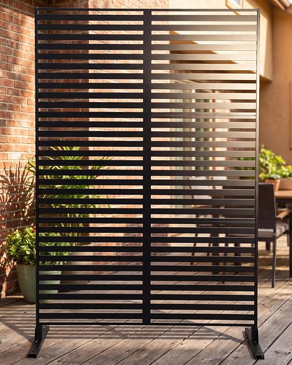 Outdoor Privacy Screen, 48" W x 75" H, Metal Privacy Divider Panels