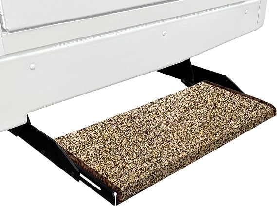 Prest-O-Fit 2-0071 Wraparound + Plus RV Step Rug Brown 20 In. Wide