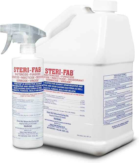 Steri-fab All-in-One Disinfectant & Insecticide Spray, Quick-Drying | Kills Bed Bugs, Fleas, Mites, Roaches, Viruses, Fungi, Odors, Non-Residual, 16 Ounce Sprayer Bottle & 1 Gallon Jug