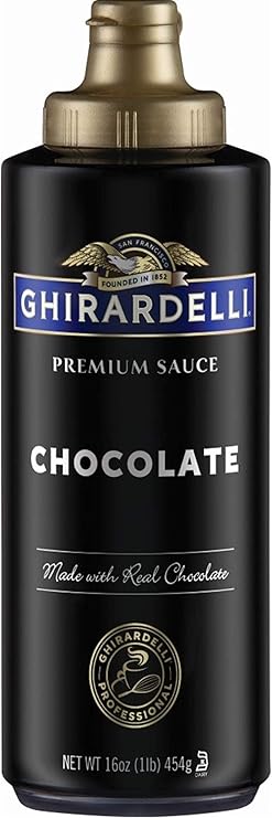 Ghirardelli Chocolate Sauce, Black Label (16oz Squeeze bottle) by Ghirardelli