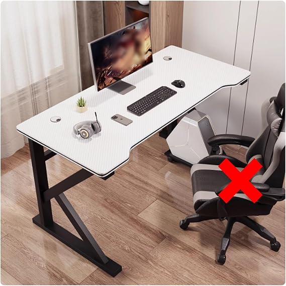 Ergonomic Gaming Desk - Modern Computer Desk for Bedroom & Office, Stylish Gamer Workstation, Corner PC Laptop Table (Walnut, 100cm/39.3in)