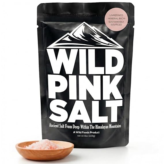 Wild Foods Pink Himalayan Salt, Fine Ground for Table and Cooking, 8 oz | 100% Real, Pure, Unrefined Pink Himalayan Sea Salt | 80+ Minerals and Electrolytes, Small Batch, Ethically Sourced