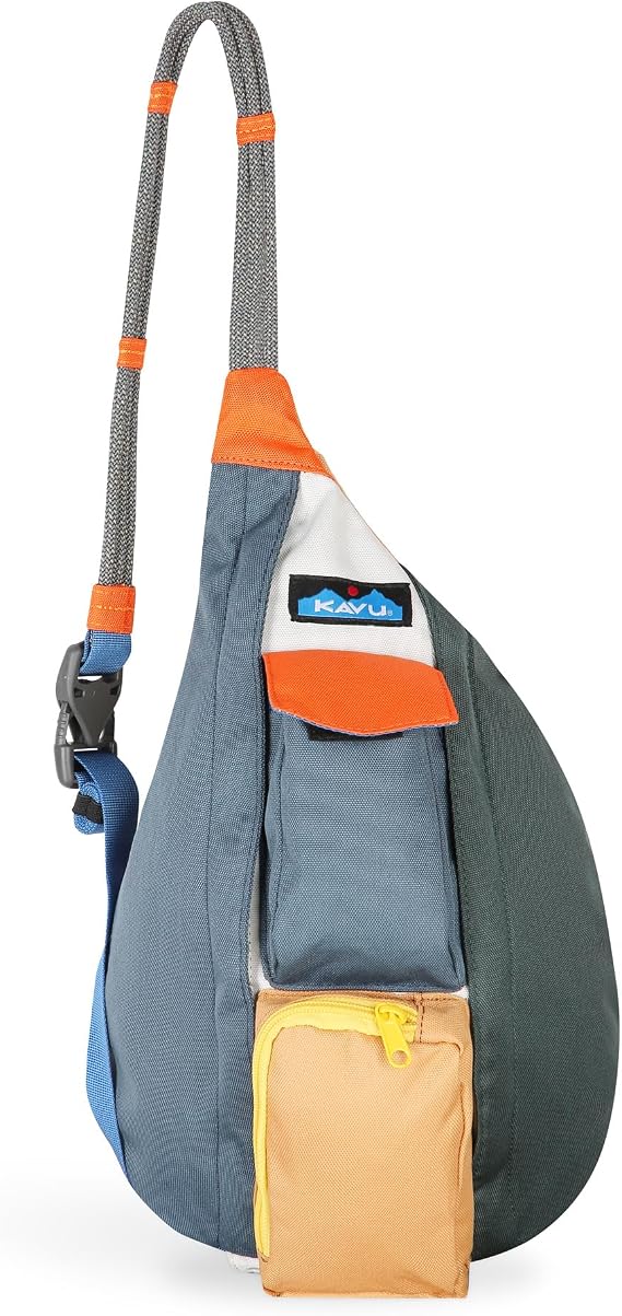 KAVU Mini Rope Sling Pack with Adjustable Rope Shoulder Strap, Camper Cove