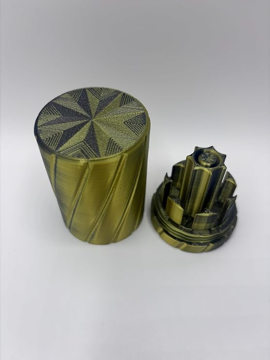 7-Slot Cartridge Storage Station, 3ml Capacity, Multicolor Finish (Black/Gold)
