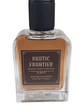 Rustic Frontier Eau de Parfum for Men 3.4 FL OZ (100 ml) | Long-Lasting Masculine Cologne with Bergamot, Sage & Tonka Bean | Bold, Fresh & Woody Fragrance | Premium Mens PerfumeUnboxed