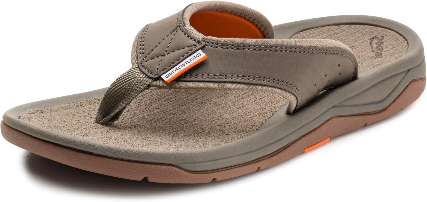 Grundens Mens DECK-BOSS Sandal | Durable, Supportive, Brindle, M 13
