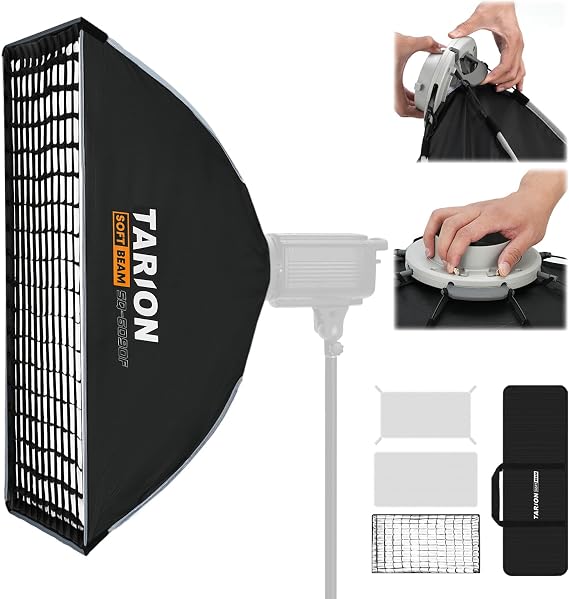 Tarion Softbox Bowens Mount Quick Release Foldable Strip Box 60 x 90 cm