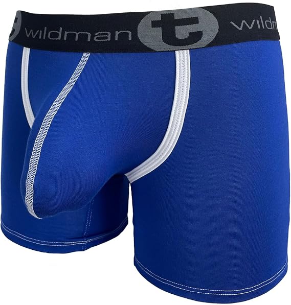 Wildmant Modal Big Boy Pouch 5" Inseam Boxer Brief Royal Blue