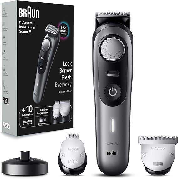 Braun Series 9 BT9420 Professional Beard Trimmer, Barber Tools Included