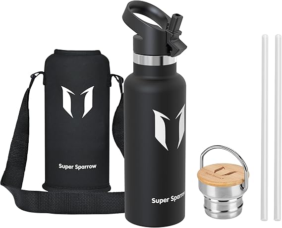 Sparrow Insulated Water Bottle W/Straw -Metal Water Bottles-500ml&750ml&1L