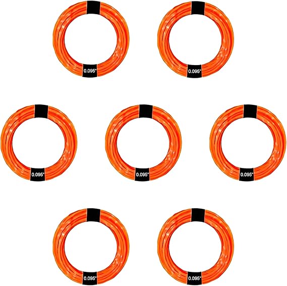AL2420P Pre-Cut Twisted Trimmer Line, 0.095" Diameter, 98Ft, Compatible with EGO 56-Volt 15" String Trimmers (7PCS)