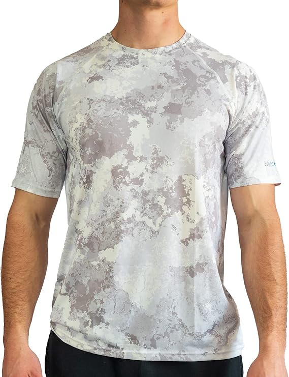 BUILTCOOL Mens Crew Neck Raglan Shirt Quick Dry Shirts for Men, Instant Cooling Moisture Wicking, UPF 50 Sun Protection