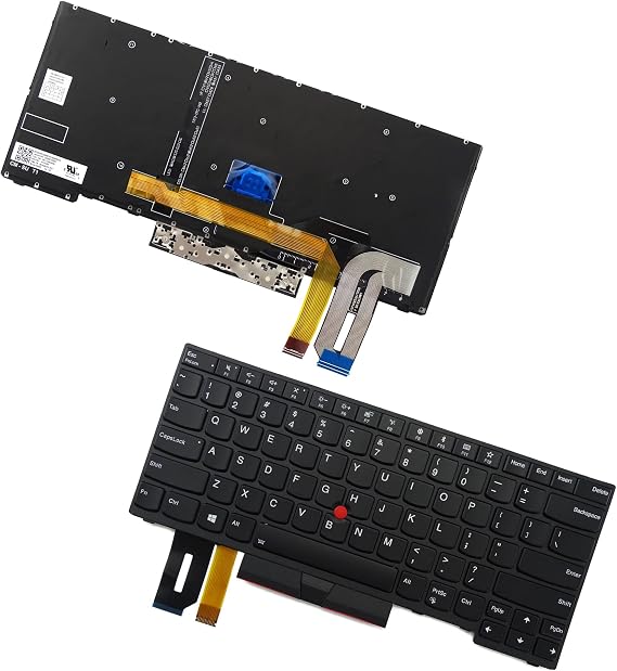 Replacement Keyboard with Backlit for Lenovo Thinkpad E480 E485 T480S T490 T495 L380 L390 L480 E490 E495 R480 R490 S2 3rd Gen S2 4th Gen (US)