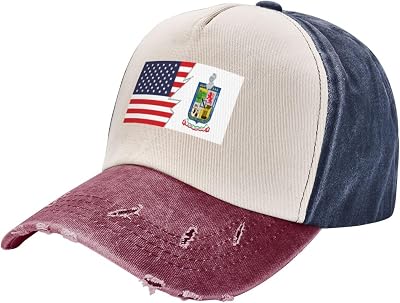 Flag of Nuevo Leon and America Baseball Cap for Men Women Trucker Hat Vintage Dad Golf Hats