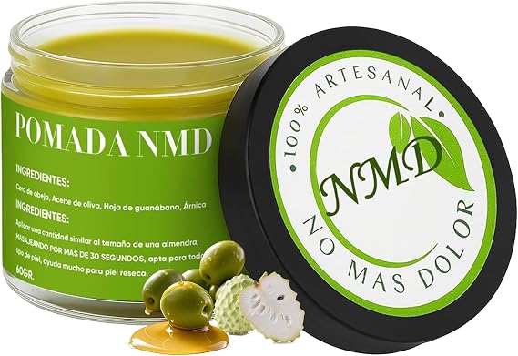 Pomada NMD - para Dolor Muscular with Arnica, Olive Oil, Soursop Leaf, Comfort Cream for Muscle, Feet, Hands, Legs 60G (1)