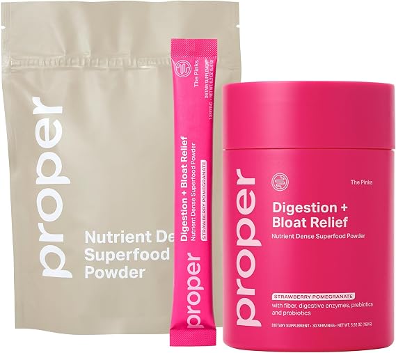 Proper, The Pinks Digestion and Bloat Relief - Stickpack  Jar Bundle