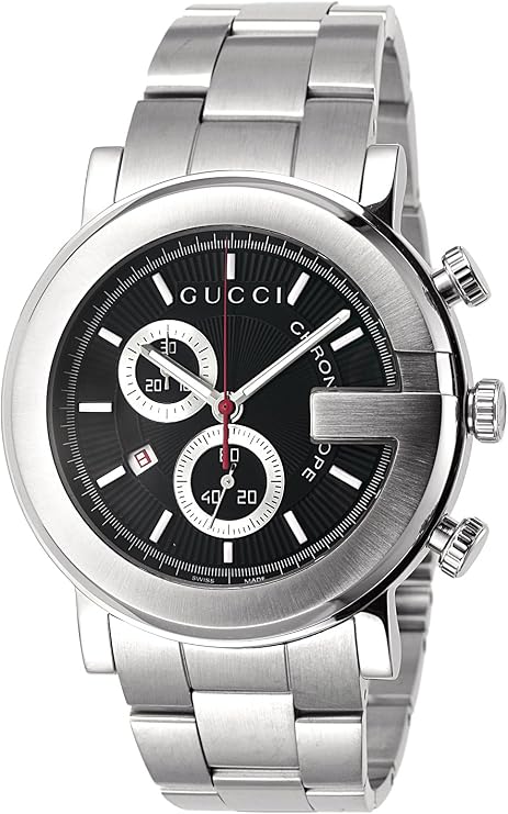 Gucci G Chrono Watch Parallel Imported, silver/black, 1 piece, watch