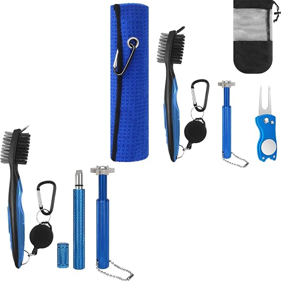 VIPMOON 3Pack and 5Pack Golf Club Cleaner Kit Golf Accessories Kit-Blue