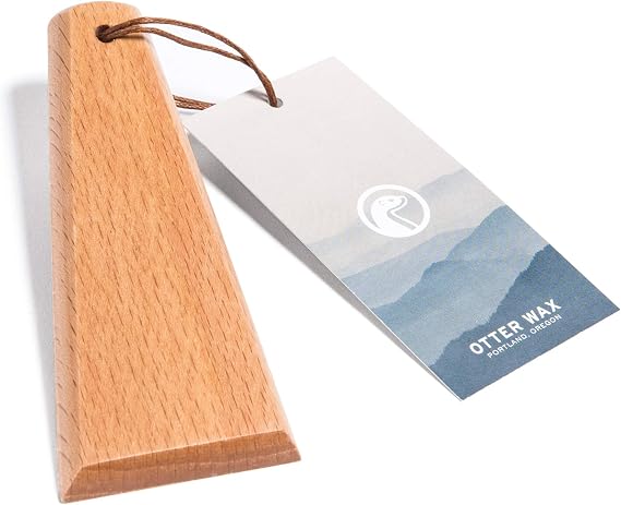 Otter Wax Waxed Canvas Smoothing Tool | Polished Hardwood Applicator for Fabric Waxing, Seam and Edge Cleaner, Leather Crevice Tool for Jackets, Hats, Bags, Boots