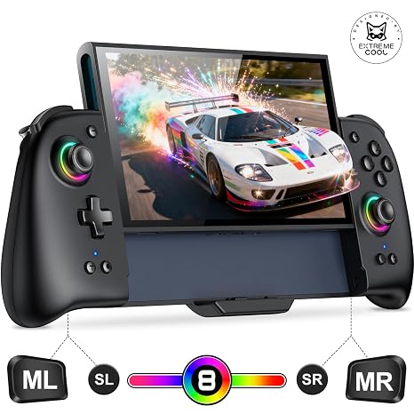 BEBONCOOL GAMING Switch Controller für Nintendo Switch 2 Bluetooth Remote für Handheld-Modus mit 1000mAh Programmierbare 6-Achsen-Gyro Vibration Turbo Großer Griff Switch 2 Controller JC400