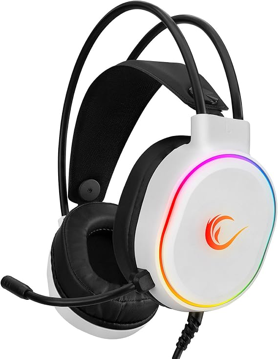 Rampage ROGUE Beyaz USB RGB Ledli Gaming Oyuncu Mikrofonlu Kulaklık