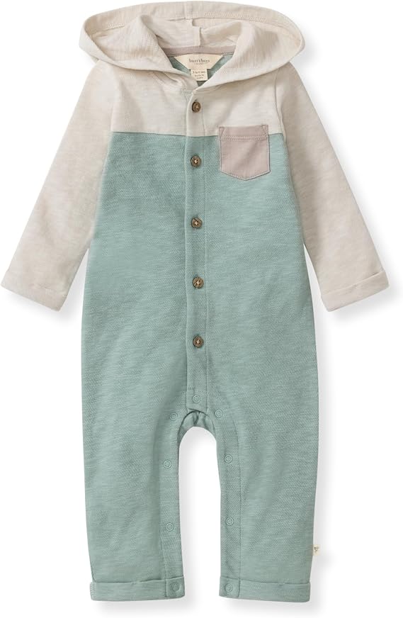 Burt's Bees Baby Jumpsuit, 100% Organic Cotton One-piece Outfit Coverall With Hat