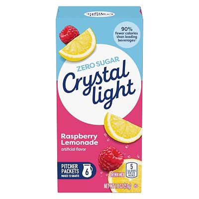 Crystal Light Raspberry Lemonade Drink Mix, 12-Quart 1.8-Ounce Box Pack Of 7