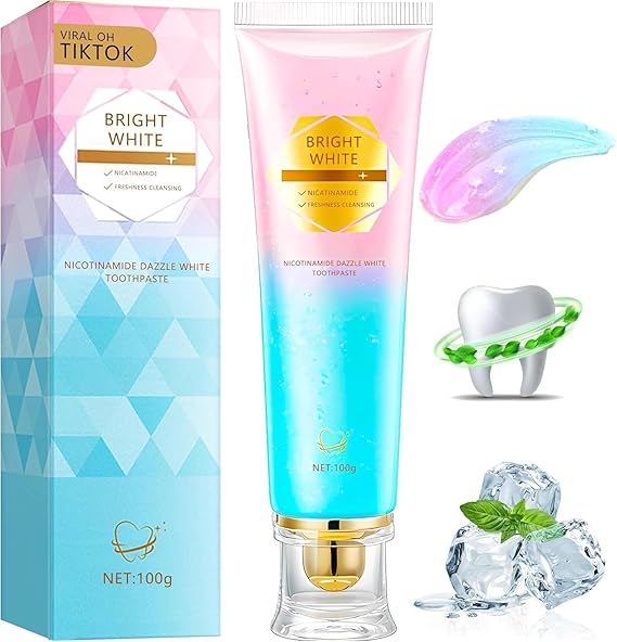 Niacinamide Whitening Toothpaste for Adults, Teeth Whitening Tooth Paste, Brilliant Smile Niacinamide Toothpaste Whiten (3.53oz)- 1 PCS