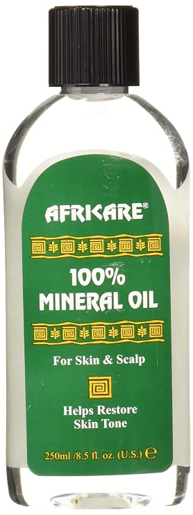 COCOCARE - Africare 100% Mineral Oil - 8.5 Fl Oz - Fragrance Free Pure Oil for Skin and Scalp Care