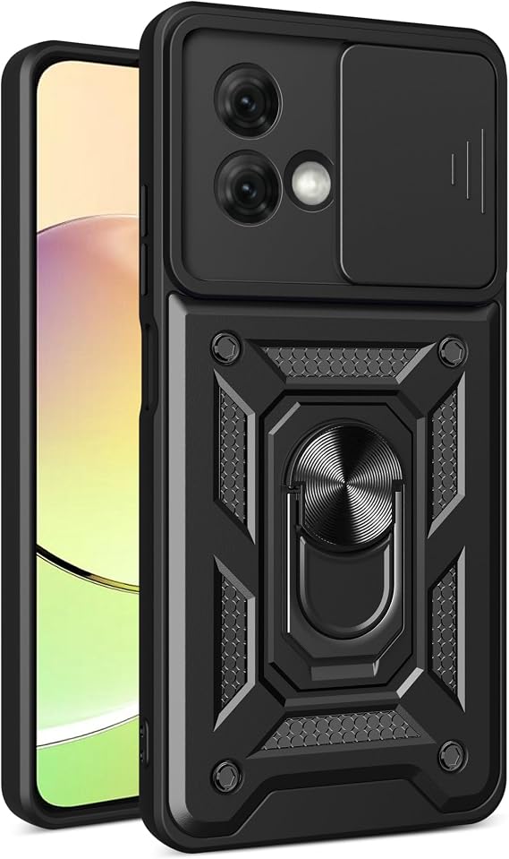 Compatible with Motorola Moto G Stylus 4G 2023 (Not 5G) Case Cover,with Slide Camera Lens Cover Compatible with Motorola Moto G Stylus Gen 4 2023 4G (Not 5G) Case Black