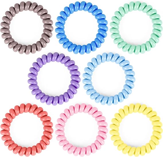 Sensory Fidget Bracelets for Boys and Girls, 8 Pack Stretchy Coil Bracelet Fidget Toys for Kids with Autism ADHD SPD or Special Needs