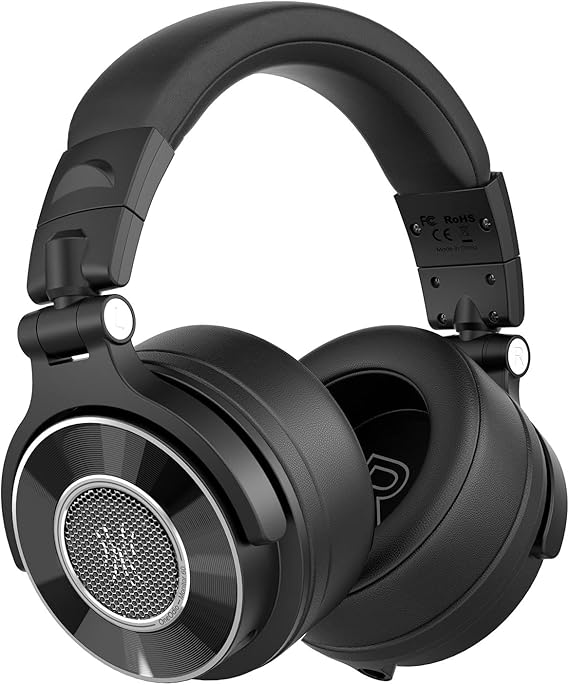 OneOdio Monitor 60 High Resolution Sealed Wired Studio Monitor Headphones for DJ, DTM, Recording, Music Production, Video Editing and Distribution, Black | 3本の着脱式ケーブルと片耳モニタリング対応。ハイレゾ密閉型で、DJ、DTM、録音、音楽制作、動画編集、スタジオ作業に。