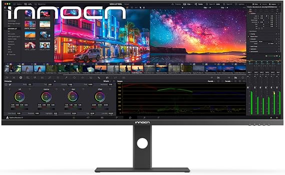 INNOCN 40-Inch Monitor, 5K Large Screen Display, 21:9 IPS Non-Glare, HDR400 Ultra Wide Monitor, USB Type-C Power/HDMI 2.1/DP1.4/USB Hub/Built-in Speaker, Blue Light Reduction, Height/Left-Right