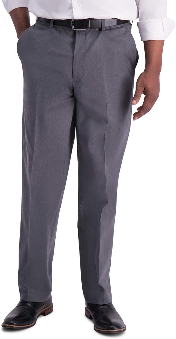 Haggar Mens Classic Fit Iron Free Premium Khaki Casual Pant
