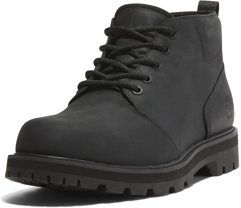 Timberland Men's Britton Road Mid Lace Up Waterproof Chukka Boot, Black Full Grain, 7