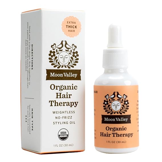 Moon Valley Organics Hair Therapy for Extra Thick Hair with MCT & Oils