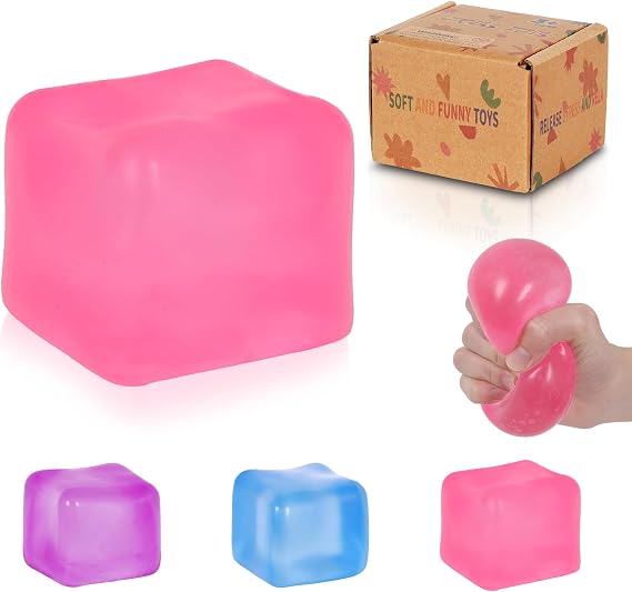 Squeeze Toys for Boys&Girls Age 3+,Soft Slow Rebound Stress Relief Toy,Portable Squeeze Accessory for Home,Office,Classroom,Relaxing Daily Leisure and Commute,1.97in (Big Pink)
