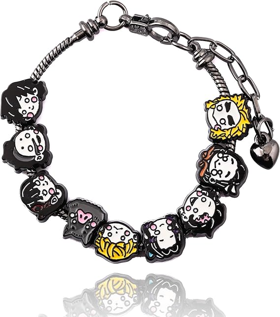 Demon Slayer Beads Bracelet,9 Character Accessories Devil Killer Anime Bracelet,Cartoon DIY Bead Jewelry,Fans and Collectors Jewelry