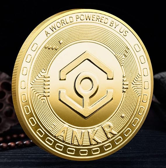 ANKR Coin Crypto Coins Cryptocurrency Favorite Bit Coin Physical Commemorative Coin - 2 Pieces, Gold