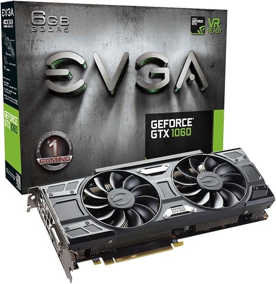 EVGA GeForce GTX 1060 6GB GAMING ACX 3.0, 6GB GDDR5, LED, DX12 OSD Support (PXOC) Graphics Card 06G-P4-6262-KR