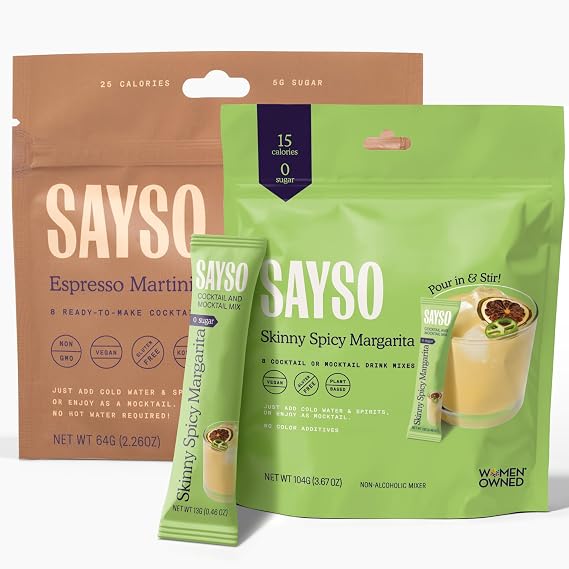SAYSO Skinny Spicy Margarita Sticks & Espresso Bundle