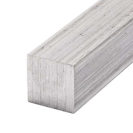 6061-T6 Aluminum Rectangle Bar 0.5" x 0.5", 24" Cut Length, High Strength, Lightweight, and Machineable Flat Stock for Machining, Brackets, Custom Fabrication, DIY Projects