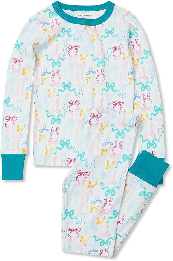 Lands' End Kids Pattern Snug Fit Pajama Set