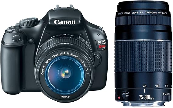 Canon EOS Rebel T3 12.2 MP CMOS Digital SLR with 18-55mm IS II Lens + Canon EF 75-300mm f/4-5.6 III Telephoto Zoom Lens