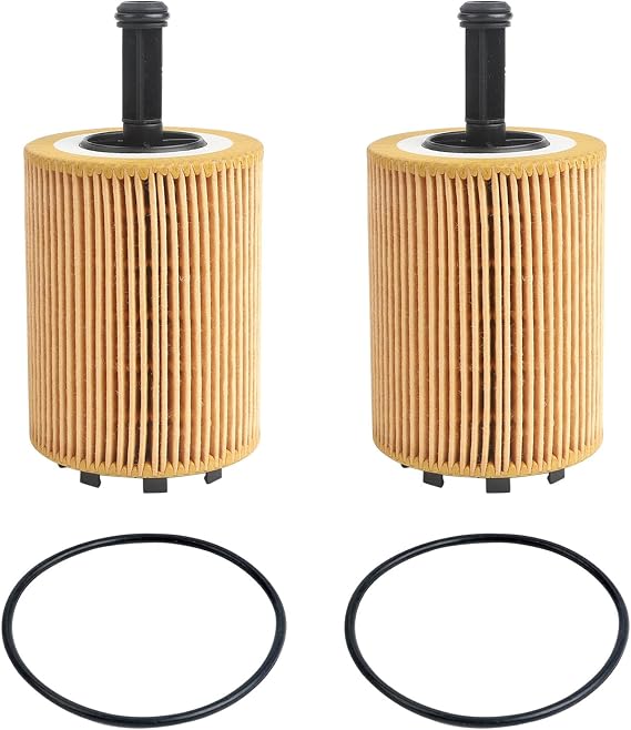 Oil Filter Compatible with Audi A3 VW Beetle Bora CC Eos Golf Jetta Passat Eurovan Replaces# HU 719/7 X, 045115466, 071115562 (2Pcs)