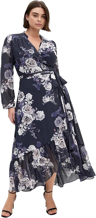 City Chic Women's Plus Size Dress - Jane Wrap Maxi