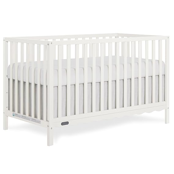Dream On Me Synergy Wave 5-in-1 Convertible Crib in Cannoli Cream, JPMA & Greenguard Gold Certified, Converts from a Baby Crib to a Toddler Bed, Daybed,Size Bed