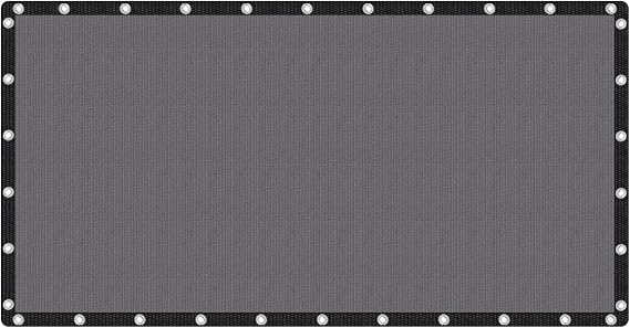 VICLLAX 90% Shade Fabric Sun Shade Cloth with Reinforced Grommets, Outdoor Sun Screen Fabric for Outdoor Patio Garden Pergola Cover Canopy 10x20 FT, Dark Grey
